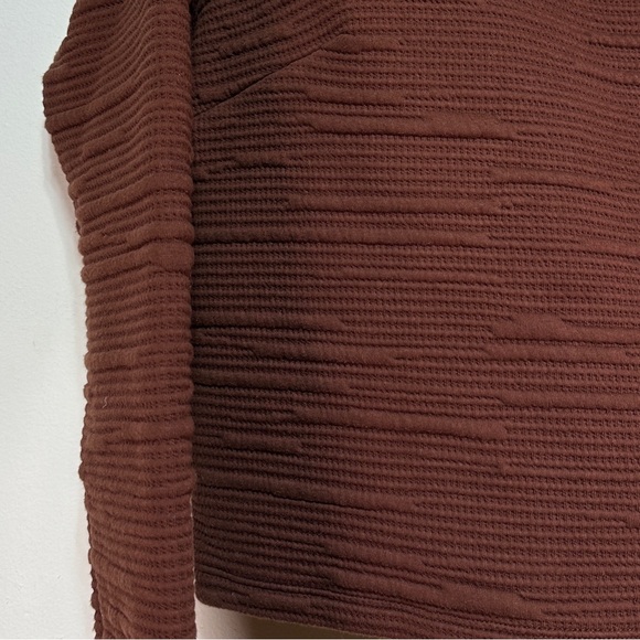 Cokluch | Brown Crossover Turtleneck Sweater | Made in Canada | Size M - Picture 4 of 6